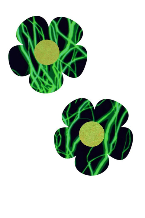 Green Lightning Daisy Pasties - Coquetry Clothing