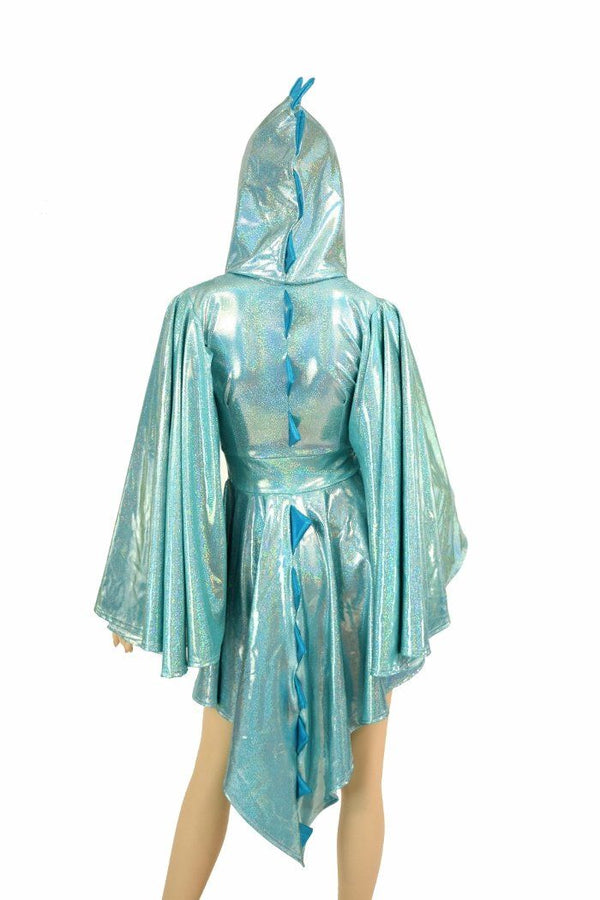 Fan Sleeve Dragon Tail Skater Dress - 3