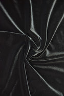 Black Stretch Velvet Fabric - 1