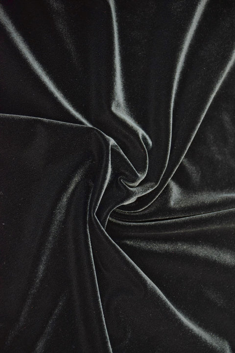Black Stretch Velvet Fabric - Coquetry Clothing