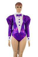 Faux Tux Romper with Tails, Tie, and Turtleneck - Coquetry Clothing
