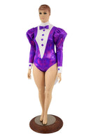Faux Tux Romper with Tails, Tie, and Turtleneck - Coquetry Clothing