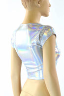 Flashbulb Cap Sleeve Crop Top - Coquetry Clothing