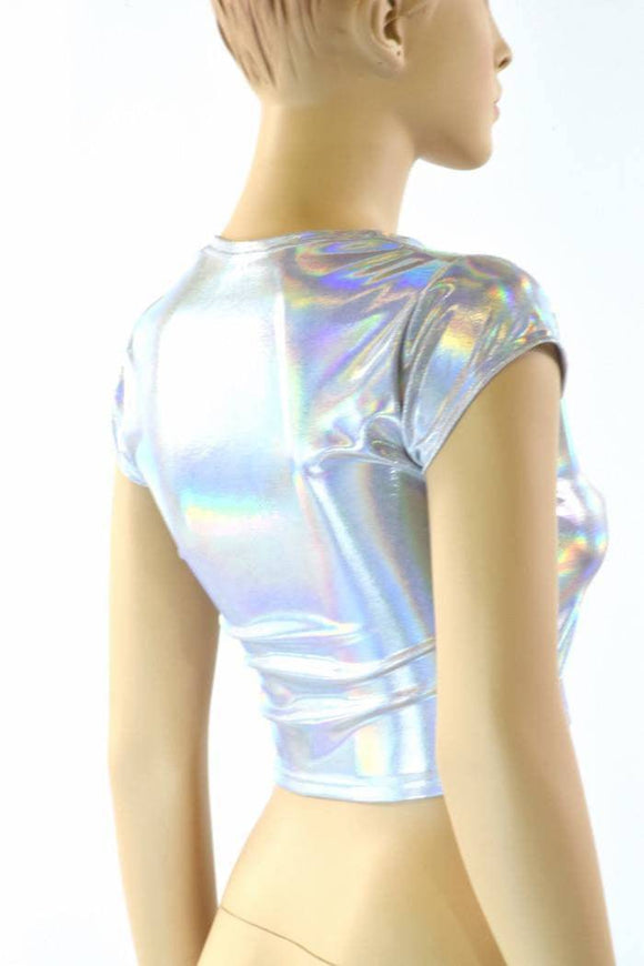 Flashbulb Cap Sleeve Crop Top - Coquetry Clothing
