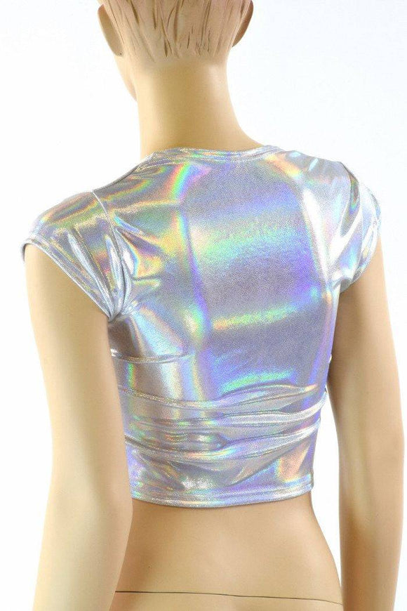 Flashbulb Cap Sleeve Crop Top - Coquetry Clothing