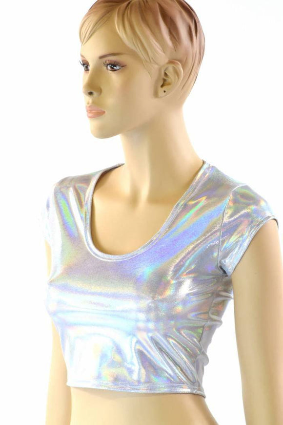 Flashbulb Cap Sleeve Crop Top - Coquetry Clothing