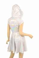 Flashbulb Cap Sleeve Hoodie Skater Dress - Coquetry Clothing