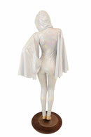 Flashbulb Catsuit with Fan Sleeve Wings - Coquetry Clothing