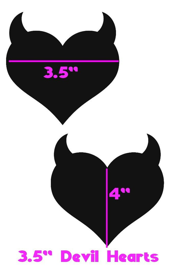 Flashbulb Devil Heart Pasties - Coquetry Clothing