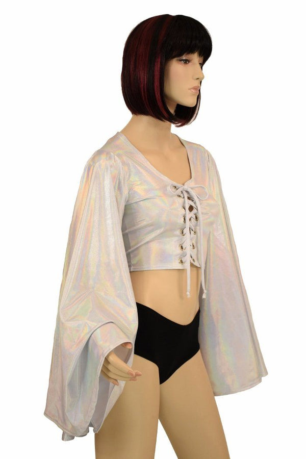 Flashbulb Fan Sleeve Crop Top - 2
