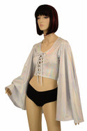 Flashbulb Fan Sleeve Crop Top - 5