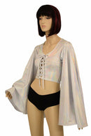 Flashbulb Fan Sleeve Crop Top - Coquetry Clothing