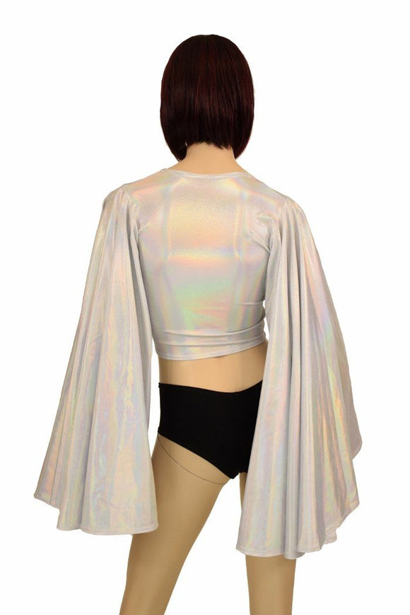 Flashbulb Fan Sleeve Crop Top - Coquetry Clothing