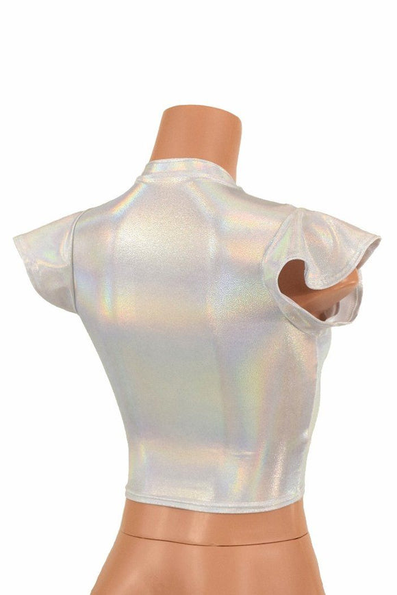 Flashbulb Flip Sleeve Crop Top - Coquetry Clothing