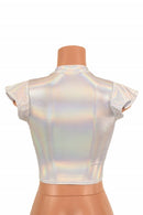 Flashbulb Flip Sleeve Crop Top - Coquetry Clothing