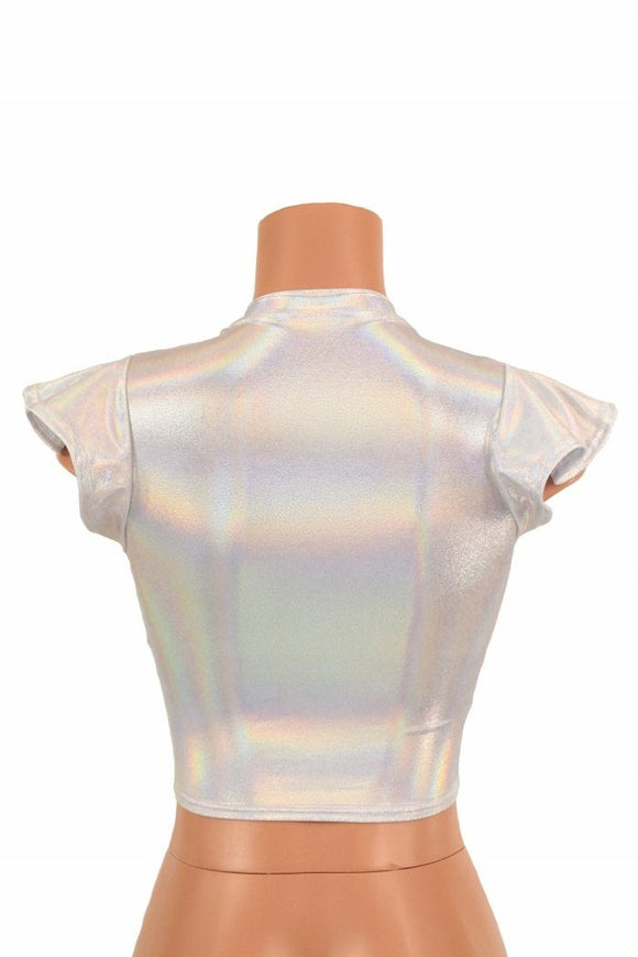 Flashbulb Flip Sleeve Crop Top - Coquetry Clothing