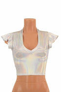 Flashbulb Flip Sleeve Crop Top - 2