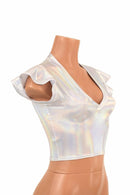 Flashbulb Flip Sleeve Crop Top - Coquetry Clothing
