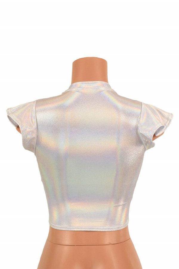 Flashbulb Flip Sleeve Crop Top - 4