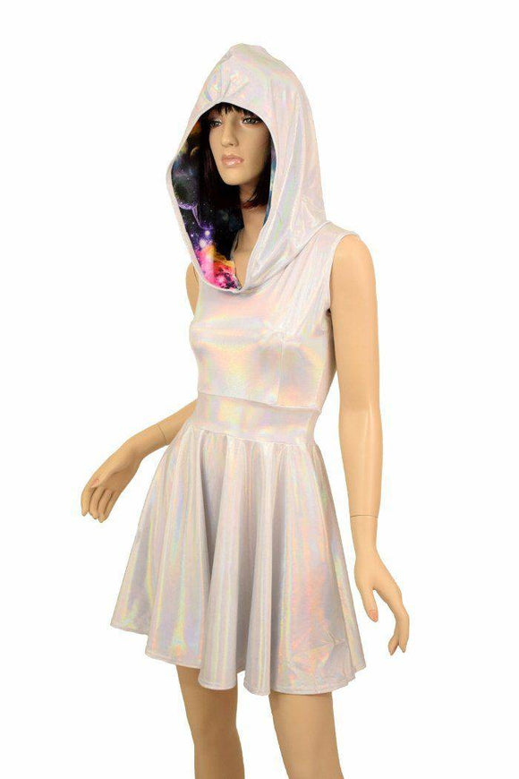Flashbulb & Galaxy Hoodie Skater Dress - Coquetry Clothing