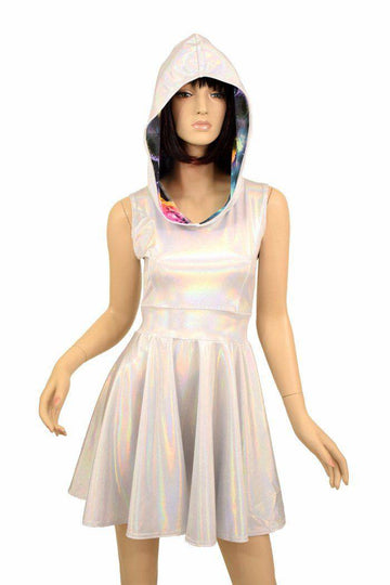 Flashbulb & Galaxy Hoodie Skater Dress - Coquetry Clothing