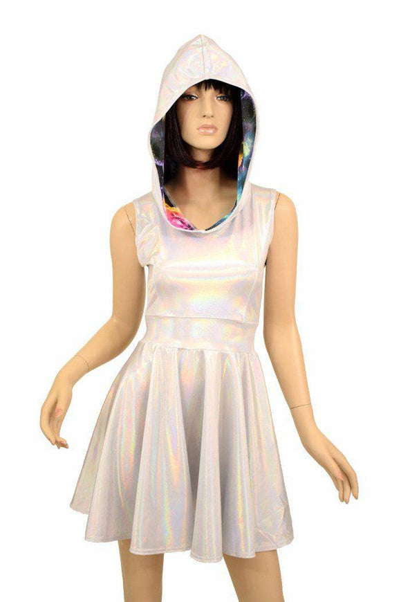 Flashbulb & Galaxy Hoodie Skater Dress - Coquetry Clothing