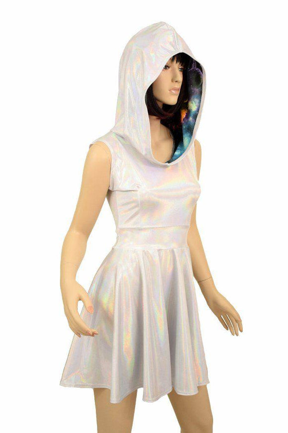 Flashbulb & Galaxy Hoodie Skater Dress - Coquetry Clothing