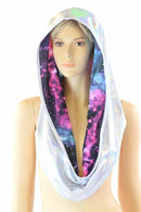 Flashbulb & Galaxy Reversible Infinity Festival Hood - Coquetry Clothing