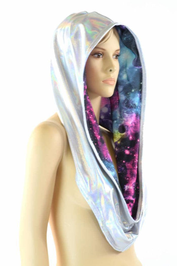 Flashbulb & Galaxy Reversible Infinity Festival Hood - 4