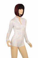 Flashbulb Holo "Stella" Zipper Romper - Coquetry Clothing