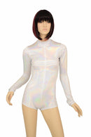 Flashbulb Holo "Stella" Zipper Romper - Coquetry Clothing