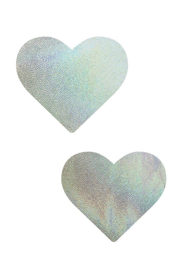 Flashbulb Holographic Heart Pasties - Coquetry Clothing