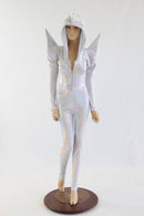Flashbulb Holographic Mega Shoulder Catsuit - Coquetry Clothing
