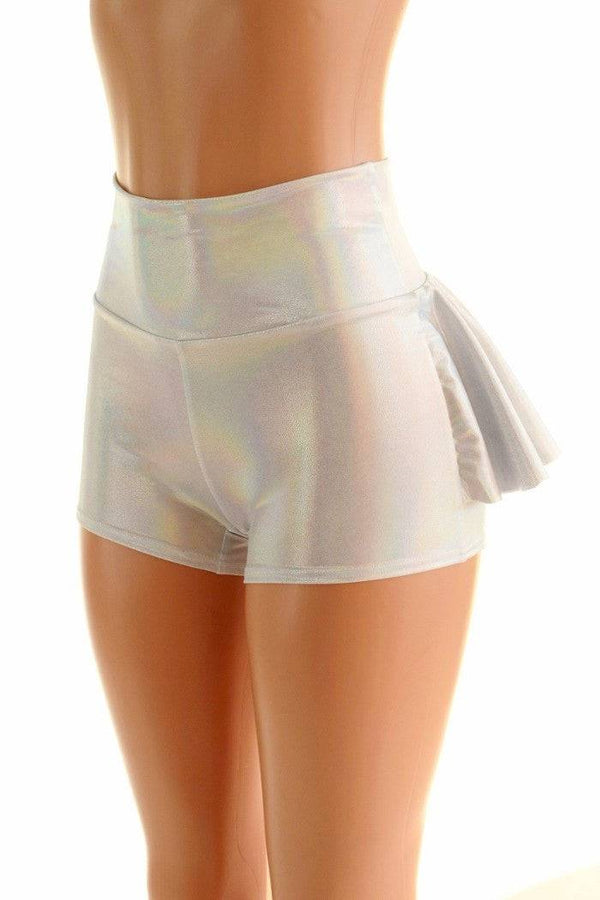 Flashbulb Holographic Ruffle Rump Shorts - 2