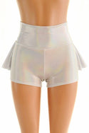 Flashbulb Holographic Ruffle Rump Shorts - 6