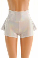 Flashbulb Holographic Ruffle Rump Shorts - Coquetry Clothing