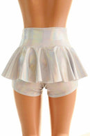 Flashbulb Holographic Ruffle Rump Shorts - Coquetry Clothing