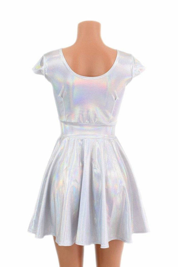 Flashbulb Holographic Skater Dress - Coquetry Clothing