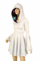 Flashbulb Holographic Trumpet Sleeve Dress - Coquetry Clothing