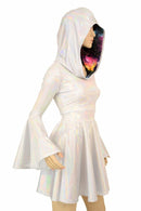 Flashbulb Holographic Trumpet Sleeve Dress - Coquetry Clothing