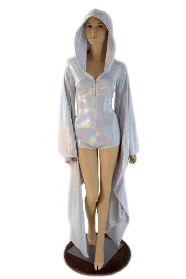 Flashbulb Kimono Sleeve Hoodie Romper - 1