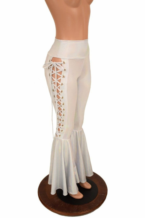 Flashbulb Lace Up Bell Bottom Flares - Coquetry Clothing