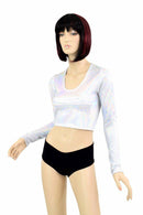 Flashbulb Long Sleeve Crop Top - Coquetry Clothing