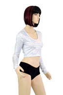 Flashbulb Long Sleeve Crop Top - Coquetry Clothing