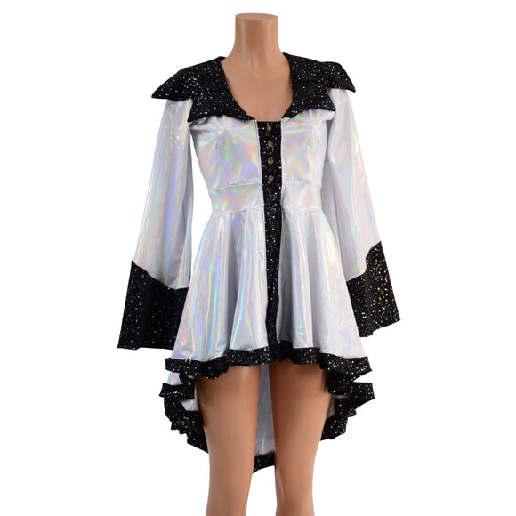 Flashbulb Pirate Coat with Star Noir Trim - Coquetry Clothing