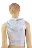 Flashbulb Sleeveless Crop Hoodie - Coquetry Clothing