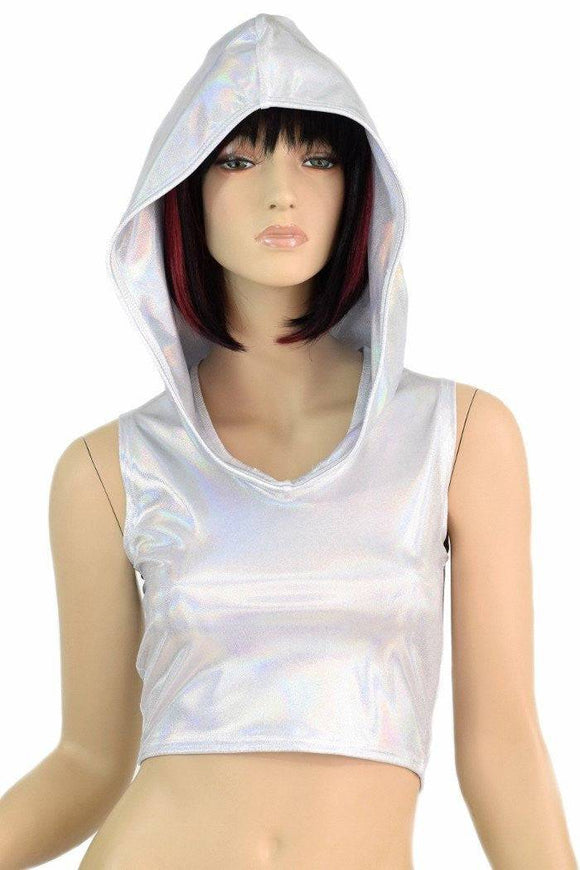 Flashbulb Sleeveless Crop Hoodie - Coquetry Clothing