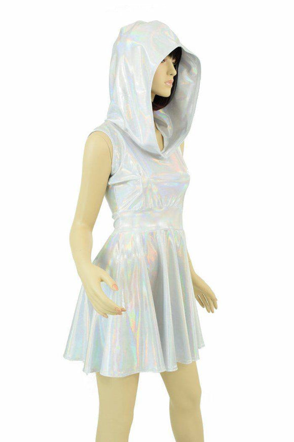 Flashbulb Sleeveless Hoodie Skater Dress - Coquetry Clothing