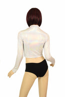 Flashbulb Zippered Crop Top - Coquetry Clothing