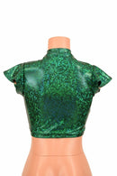 Flip Sleeve Keyhole Top in Green - Coquetry Clothing